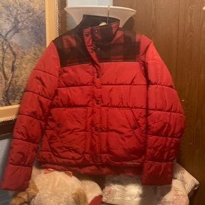 Eddie Bauer Jacket true to size like new red & red & Blk plaid